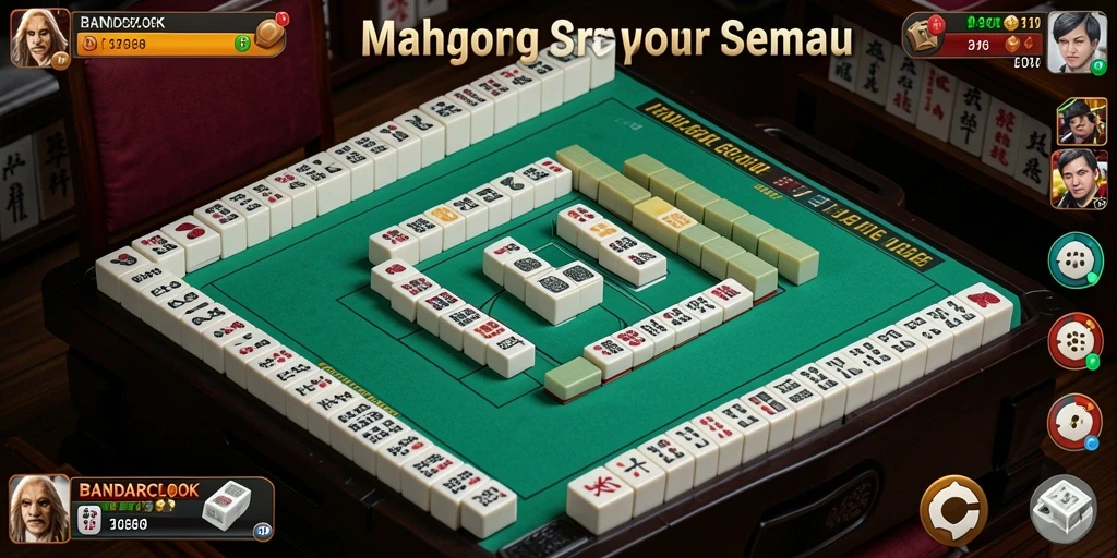 Tampilan utama gameplay Mahjong yang seru dan menarik.
