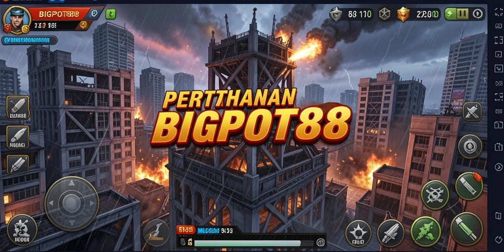 Tangkapan layar menunjukkan aksi mendebarkan dalam gameplay Tower Defense.