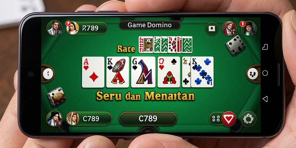 Screenshot gameplay C789 yang menunjukkan suasana permainan Domino yang seru.