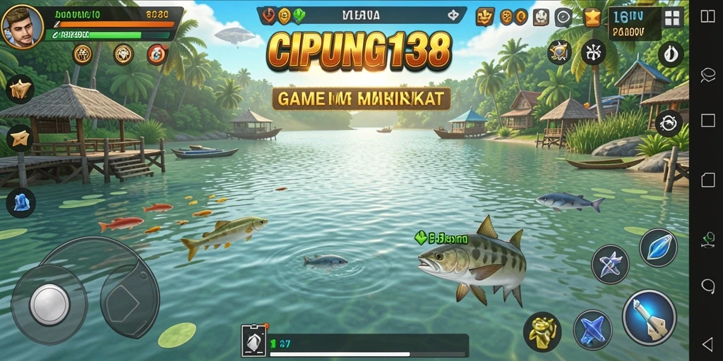 Tampilan gameplay CIPUNG138 dengan aksi memancing yang seru.