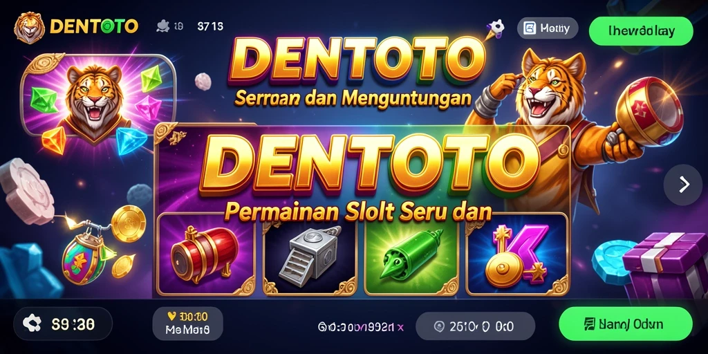 Screenshot DENTOTO menampilkan gameplay Slot yang mengasyikkan.