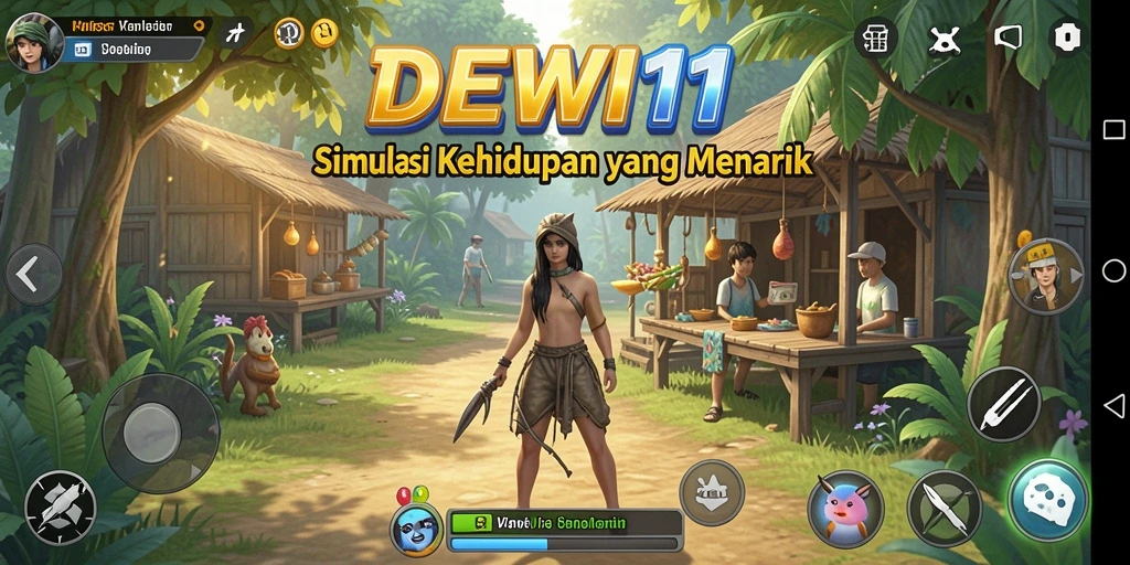 Tampilan gameplay DEWI11 yang menarik dan penuh warna dalam simulasi kehidupan.