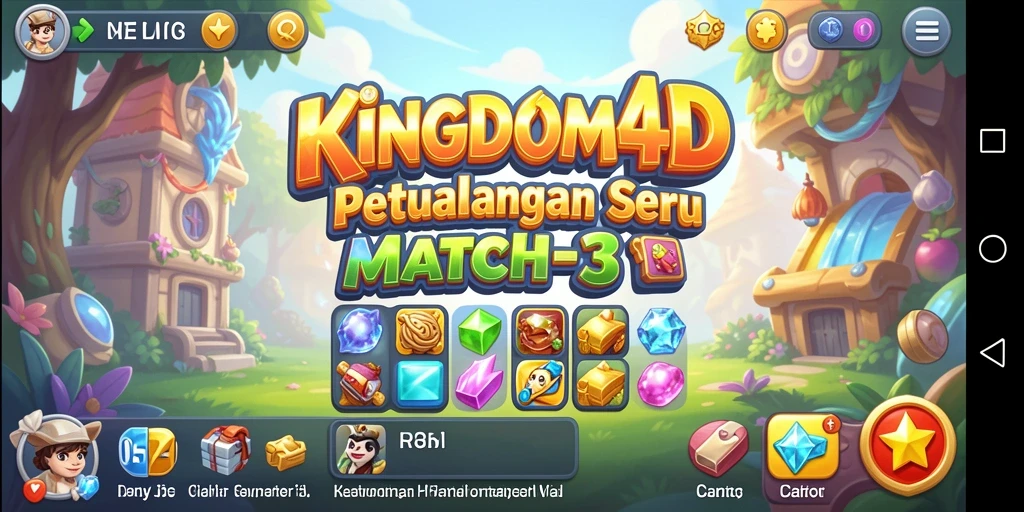 Gameplay menarik dari KINGDOM4D dengan tantangan Match-3.