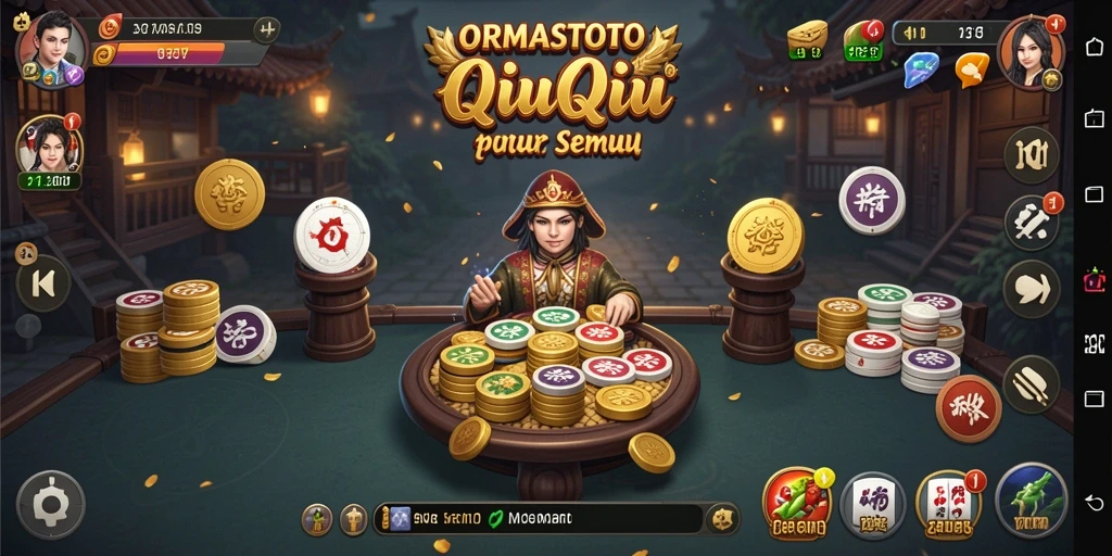 Tangkapan layar gameplay QiuQiu yang mengasyikkan di ORMASTOTO.