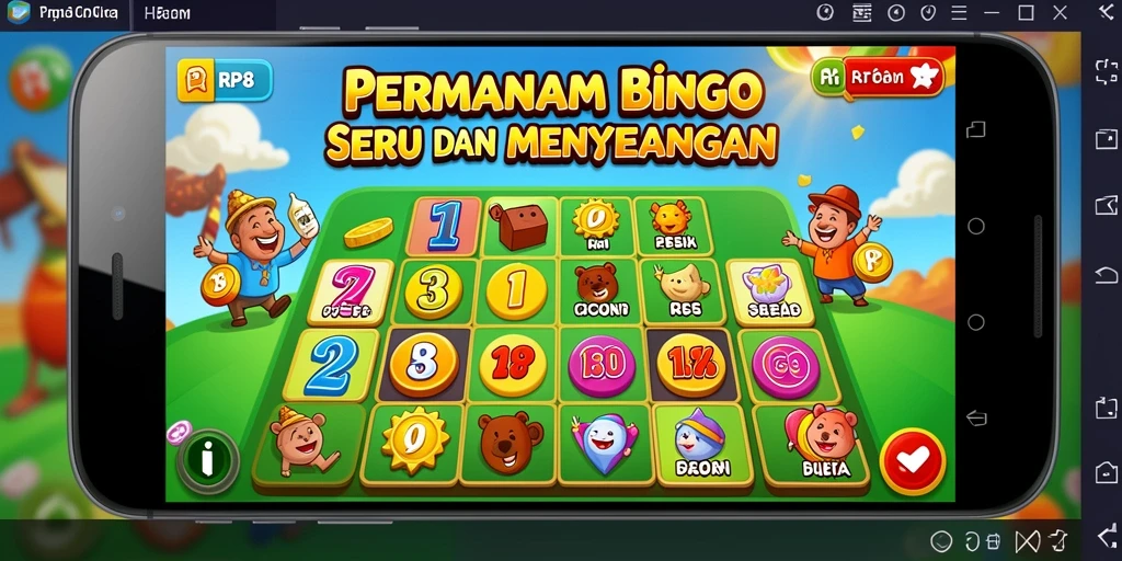 Tangkapan layar gameplay RP8 menunjukkan pengalaman bermain Bingo yang mendebarkan.