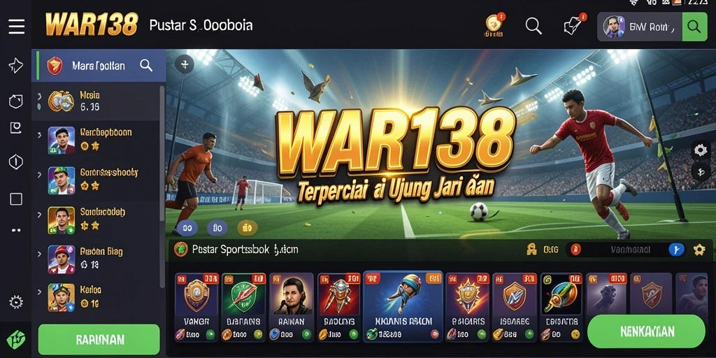 Screenshot WAR138 menampilkan tampilan taruhan olahraga yang menarik.
