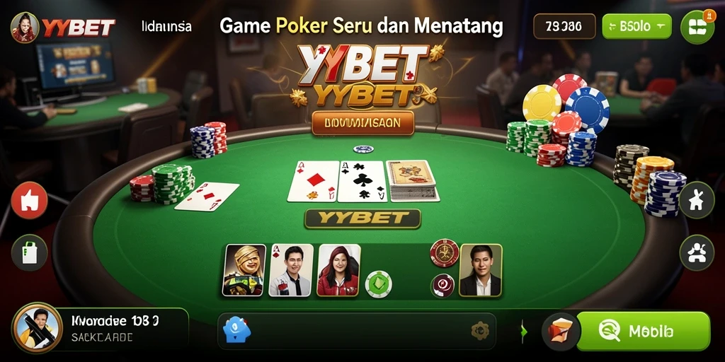 Tangkapan layar gameplay YYBET yang mendebarkan dan penuh strategi Poker.